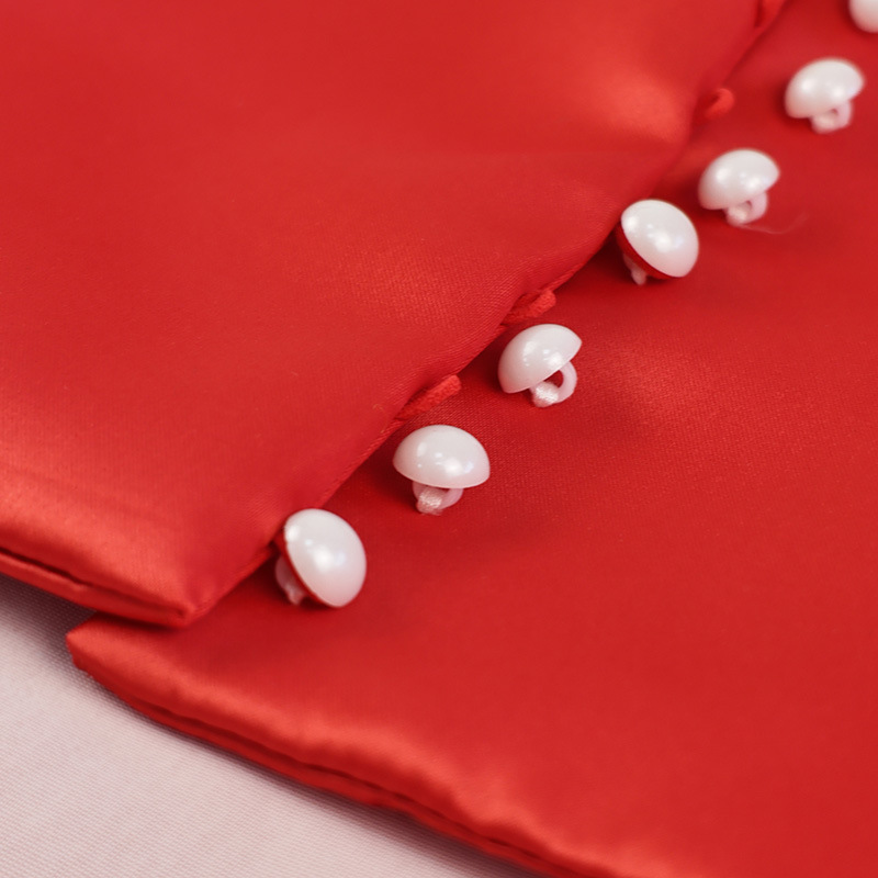 European And American Cross-border 2024 New Model Half-high Collar Short-sleeved Red Dress, Slim-fit High-waisted Dress_ecoleips.com