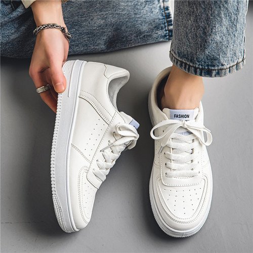 Men's sneakers summer  new breathable sports and casual mesh shoes youth trendy versatile solid color white men's shoes