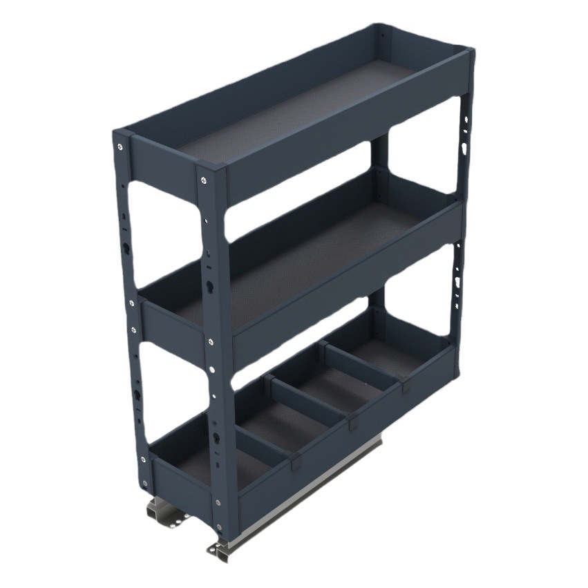 Gabinete de cocina tipo cajón gabinete superficial condimento cesta espacio de acero inoxidable aleación de aluminio condimento cesta inferior