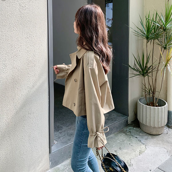 Short windbreaker women's small 2023 Spring and Autumn New Korean style loose slimming outerwear versatile popular coat women's clothing