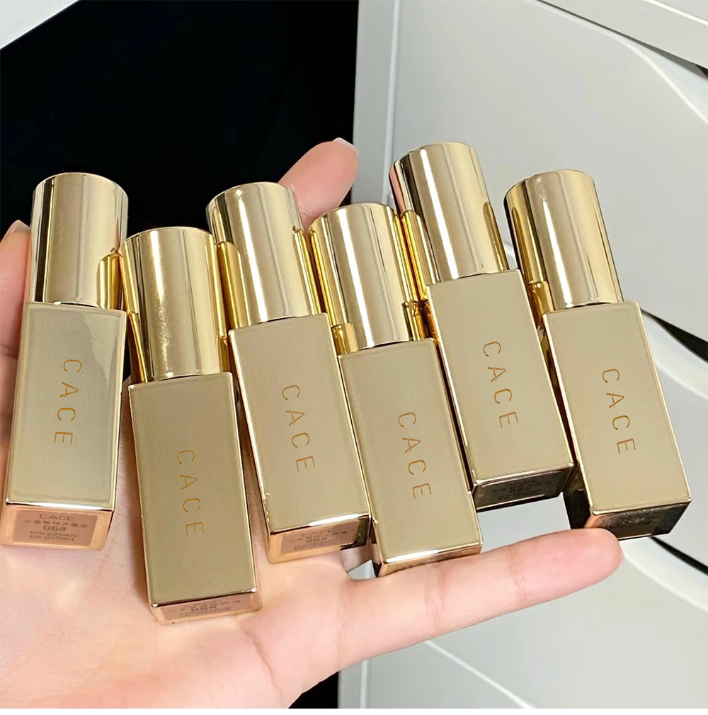 CACE Little Gold Tube Matte Lip Paste Soft, misty and smooth, low-saturation milk coffee versatile color, natural whitening makeup wholesale Item Picture