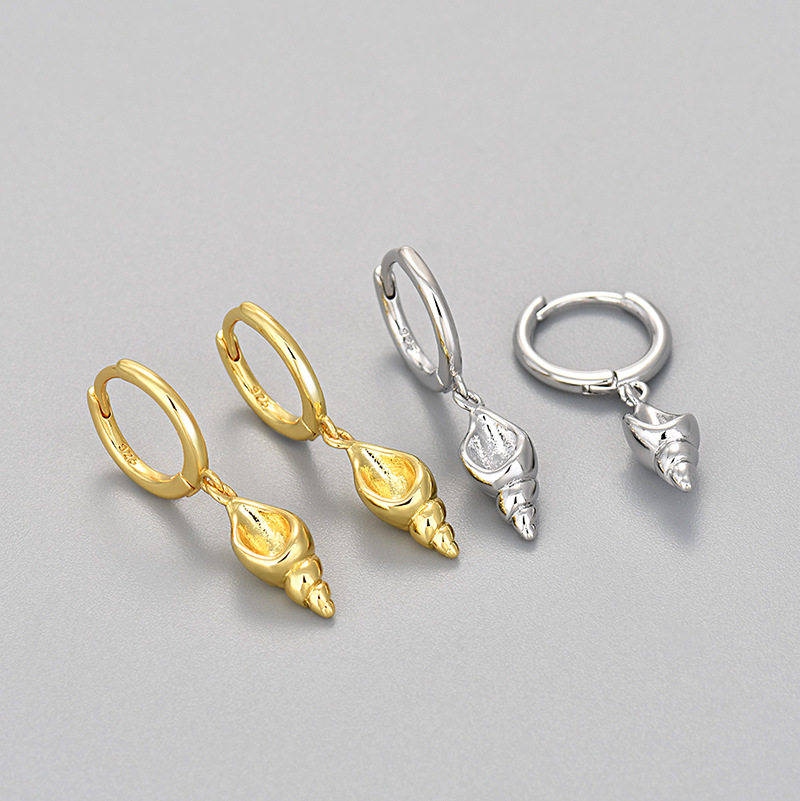 European and American Cross-border Fashion Distinctive Ear Buckle Women's Conch Earrings Simple Marine Element Earrings Design Summer Earrings
