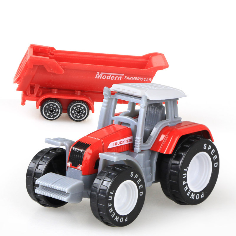 Aleación transfronteriza 1:64 tractor agrícola niños color aleación granjero camión remolque creativo modelo de juguete