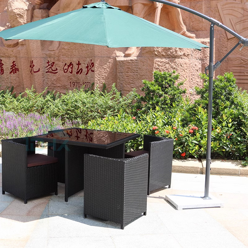 Creativa silla de caña al aire libre sofá doble muebles de caña balcón anti-tejer mesa de jardín mesa y silla combinada mesa de té patio