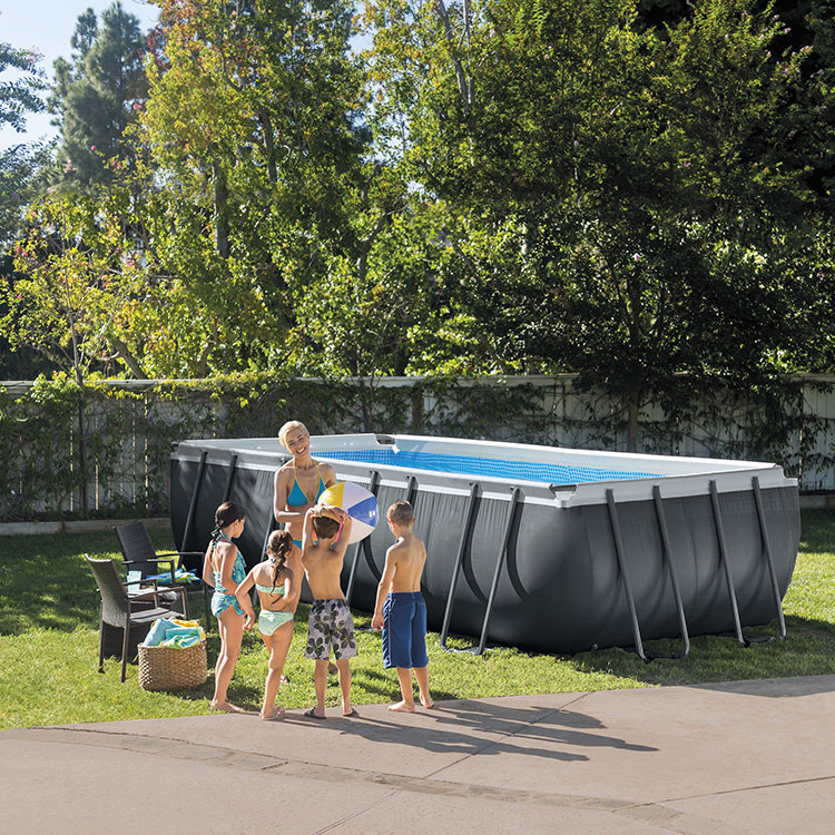 INTEX长方形支架游泳池成人家庭泳池大号户外儿童游泳池充气水池详情20
