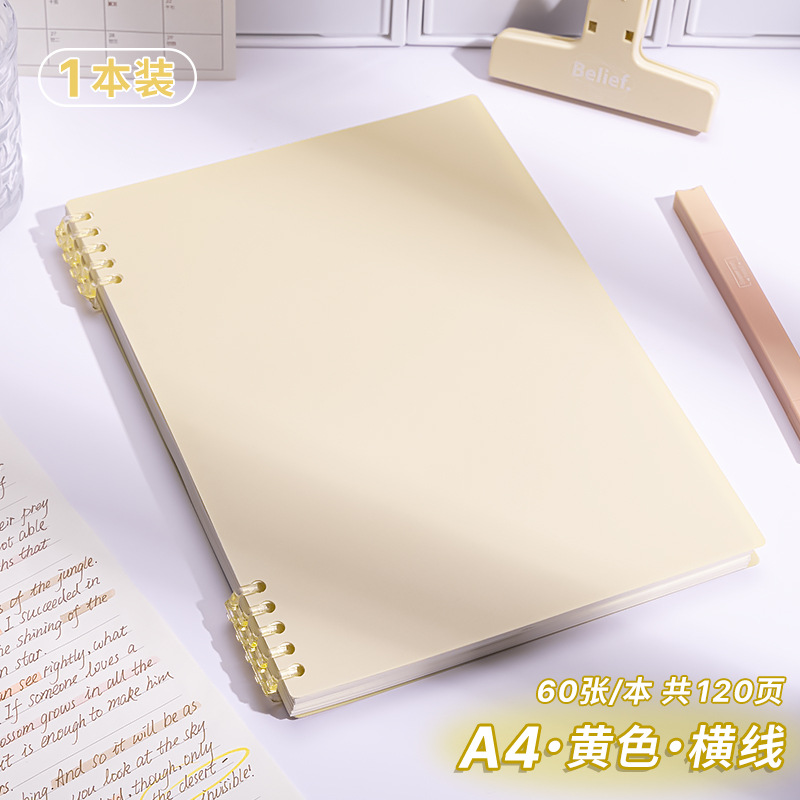 A4 horizontal line · 1 book [yellow] 120 pages in total