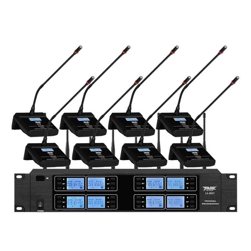 TOJIE/拓捷 LA-8001 一拖八无线会议话筒麦克风