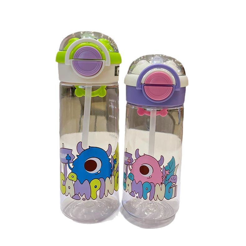 Yitong taza de paja de dibujos animados lindo nuevo tipo de taza de plástico doble bebida bebida bebida café bienestar del departamento drenaje taza de regalo pequeña