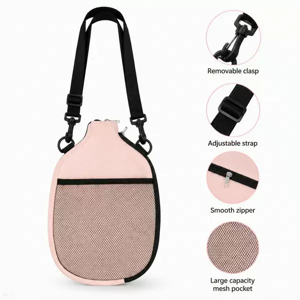 【Customized】Pickleball racket bag outdoor sports bag protective cover with neoprene shoulder strap, compartmentalized mesh pocket, shoulder backpack