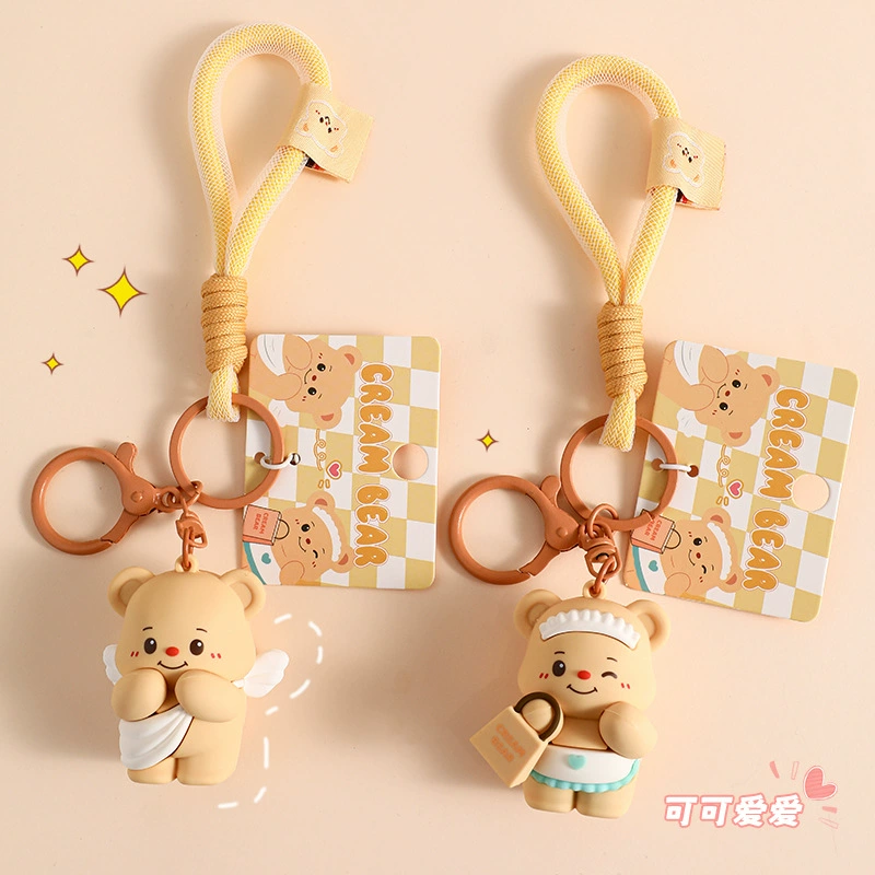 Настоящая Cartoon-ойл? (непонятно) Genuine cartoon oil, keychain, creative doll, cute pendant, with little bears, Birthday gift, wholesale