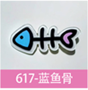 생선뼈 아크릴 블루