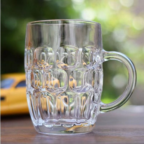 Taza de cerveza Vaso de vidrio grueso personalizado Gran capacidad Vidrio para el hogar Jugo Regalo Fábrica Vaso de cerveza Vaso de agua