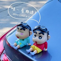 パイロット小型車の車の装飾品車の外装漫画かわいい人形車のトランクルーフ装飾パーソナライズ