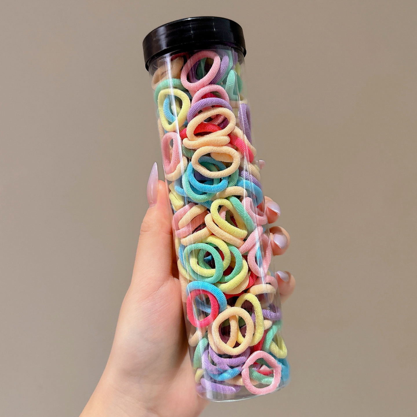 Anillo de cabello para niños niñas correa de cabello no daña el cabello para bebés anillo de toallas enlatadas corda de cabello pequeña cinta de color trenzado image 8
