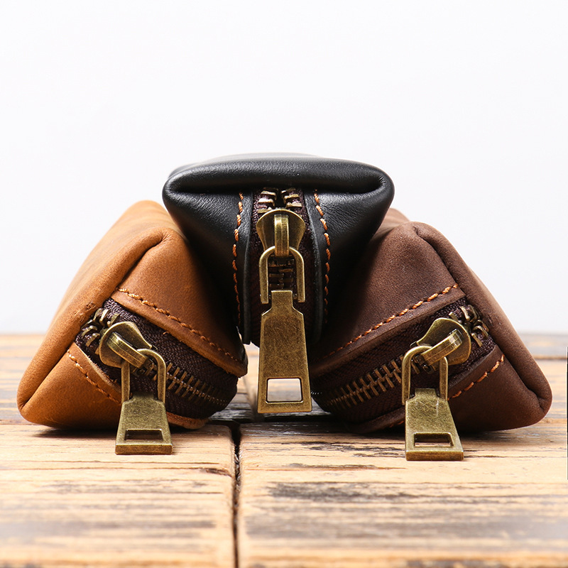 Foreign Trade Distribution New Men's Genuine Leather Texture Coin Purse Women's Pu Leather Key Bag Multifunctional Clutch Storage Bag