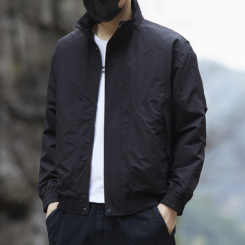 Transfronterizo simple chaqueta casual hombre chaqueta de moda hombre primavera y otoño nuevo estilo al aire libre chaqueta de asalto hombre tamaño grande