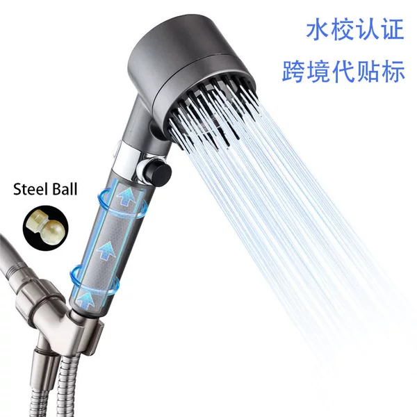 High-Pressure Showerhead Set with Brush Nozzle for Bathroom Shower, Powerful Pressurized Rain Massage Filter Shower Set