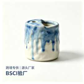跨境新品ins 风陶瓷咖啡杯啜饮杯旅行咖啡杯陶瓷吸管杯Sip Mug