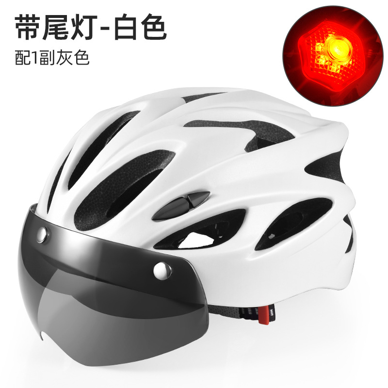 Casco de bicicleta de montaña de verano de los hombres bicicleta de carretera gafas de succión magnética casco de equitación con luz trasera sombrero de seguridad equipo