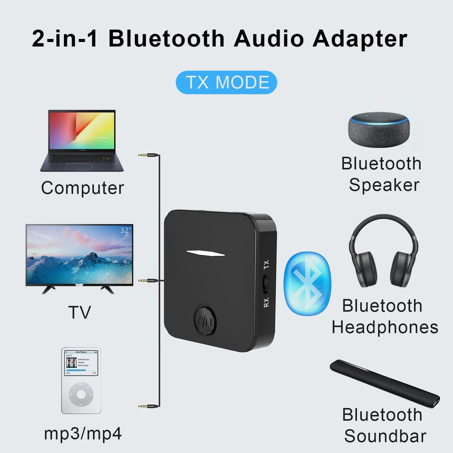 Пускатель, колонки, bluetooth, 2 в 1