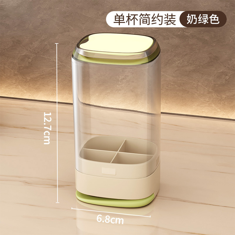 3 - en - 1 mini pequeño portátil dos tazas de cepillo de dientes taza de lavado traje de viaje compacto con cepillo de dientes conjunto de pasta de dientes