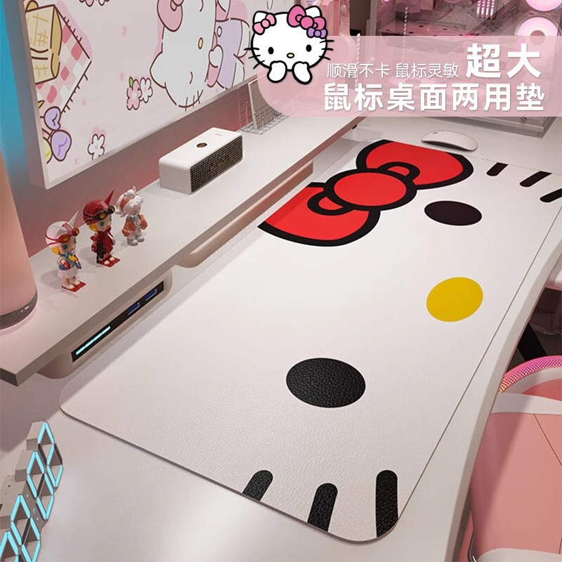 ハローキティ漫画かわいい厚みのあるコンピュータマウスパッドゲームオフィス漫画スタイル滑り止め吸収性デスクマットは発送可能です|undefined