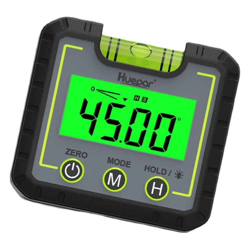 Huepar мини Магнитная цифровая угловая линейка Инклинометр Угол наклона коробка транспортир Угол измеритель уровень