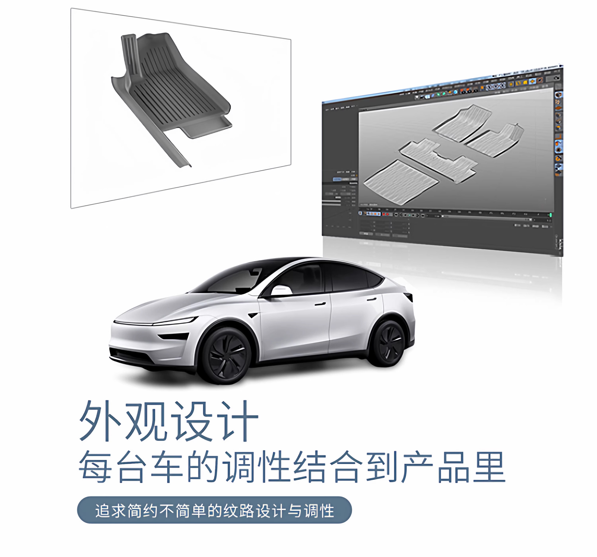 Suitable for Tesla's Full Tpe Floor Mats, 25-Year Updated Version, Model Y Floor Mats, Trunk Mats Wholesale