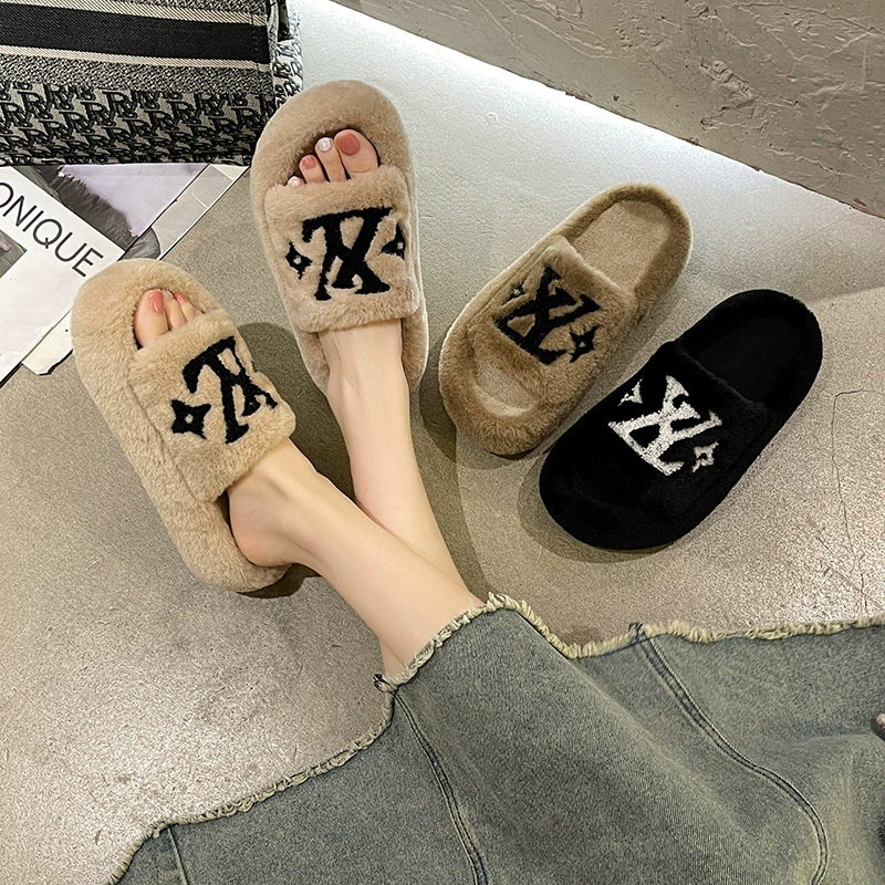 Slippers platform, non-slip keep warm footwear, plus size, wholesale, Amazon