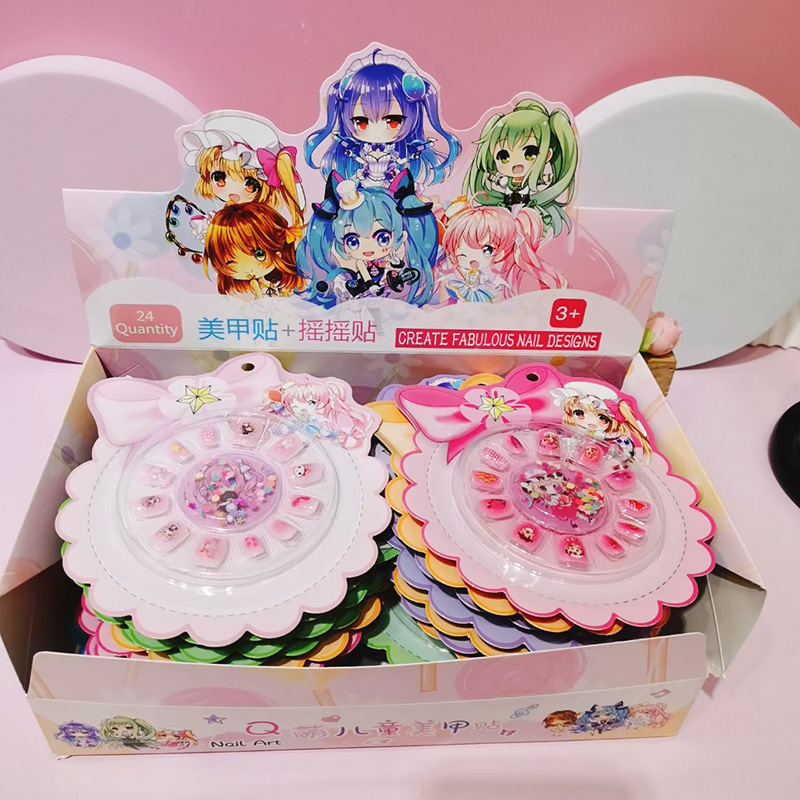 Pegatinas de uñas largas nuevo adulto parche de uñas impermeable niños estudiante diamante tridimensional desgaste uñas desmontable