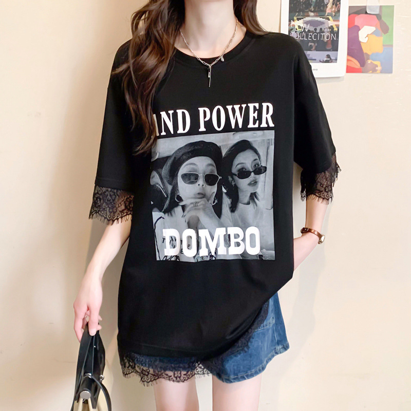 Design-Inspired Lace Hollow-Out Pure Cotton Short-Sleeve T-Shirt for Women, Summer 2026 New Korean Style Mid-Length Half-Sleeve Top Design-Inspired Lace Hollow-Out Pure Cotton Short-Sleeve T-Shirt for Women, Summer 2026 New Korean Style Mid-Length Half-Sleeve Top