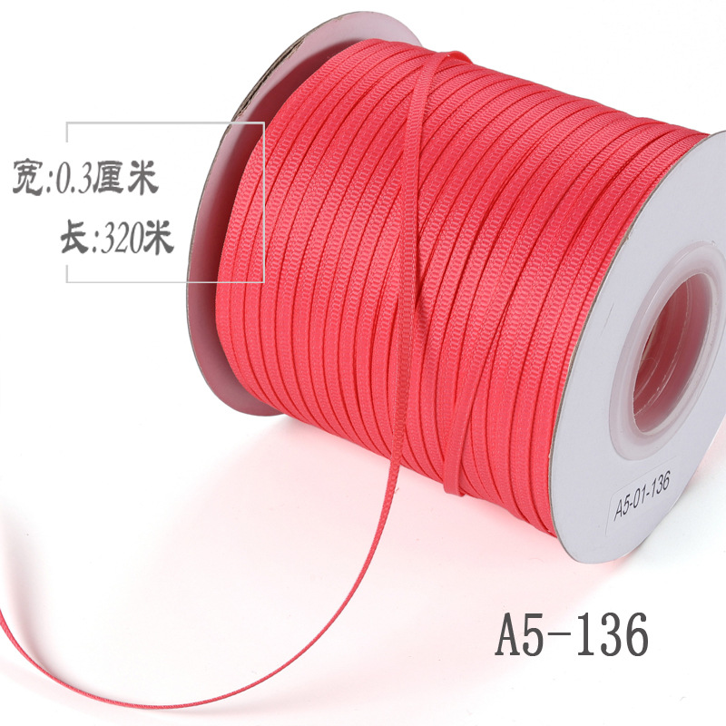 3mm de alta densidad costilla cinturón DIY cinta colgante etiqueta marcador embalaje cinta delgada cuerda de hilo