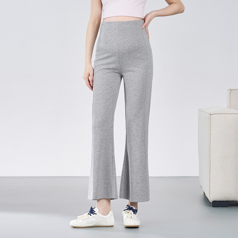 Maternity Pants, Summer Thin Style, Petite Size, No Belly Support, Flared Pants, 2026 New Style, Slightly Flared Long Pants for Pregnancy, Summer Wear