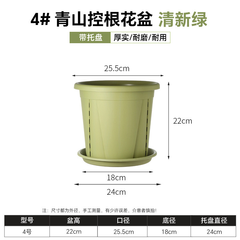 [no. 4] root control fruit green, diameter 25.5cm, height 22cm / With three-dimensional tray