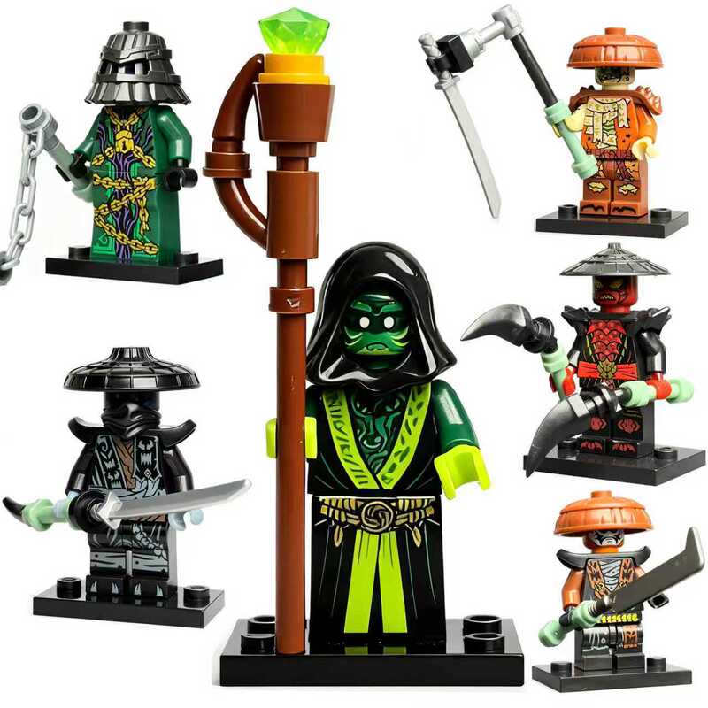 Cross-Border Villain Ban Five-Member Ninja Minifigure Nokte Dricks Kullrocks Building Block Minifigure