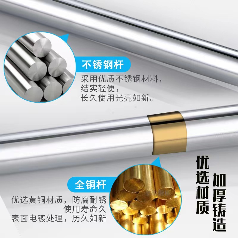 Juego de ducha de acero inoxidable 304 con barra ajustable, rociador y kit completo.