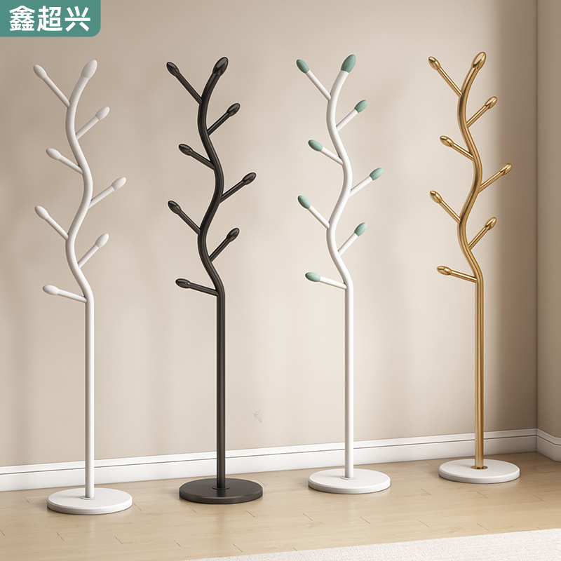 Cross-border Wholesale Floor Coat Rack Light Luxury Simple Bedroom Vertical Clothes Hanger Clothes Bag Storage Rack Hanger