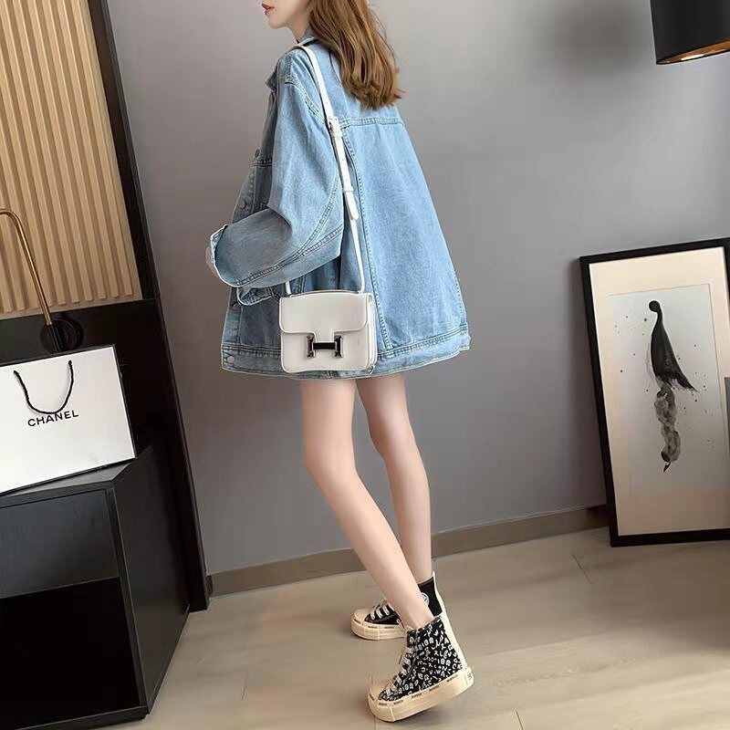 Women's Hong Kong-style denim jacket, spring and autumn 2021 new model, loose-fitting Korean version, casual trendy street jacket Women's Hong Kong-style denim jacket, spring and autumn 2021 new model, loose-fitting Korean version, casual trendy street jacket
