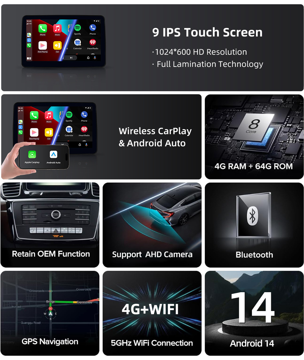 Central control large screen car navigation suitable for Mercedes-Benz GLE W166 GLS X166 2015-2019 carplay
