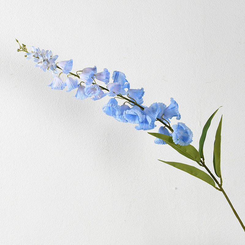 Flor artificial flor azul material boda salón decoración del hogar Rosa artificial Flor de plástico al por mayor