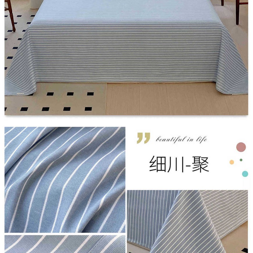 2025 nueva sábana de tela gruesa vieja de algodón puro pieza única 100 funda de almohada de edredón impresa de algodón dormitorio de tres piezas individual 2