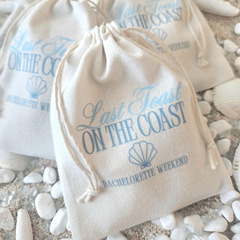 Last Toast on the Coast のクロスボーダー限定パック ポケット環境に優しい厚手のリネン旅行用収納バッグ