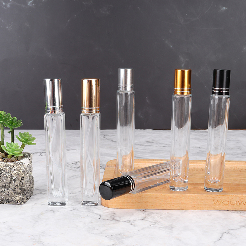 简约香水瓶透明玻璃爽肤水喷雾瓶便携化妆品分装瓶细高滚珠精油瓶