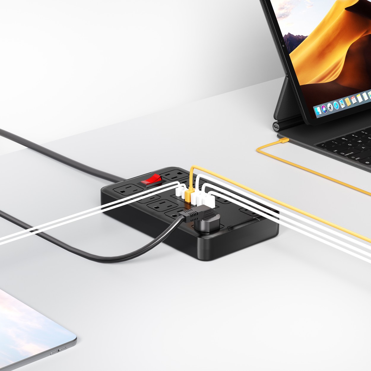 Nuevo estilo con interruptor de sobretensión, enchufe estándar estadounidense, enchufe de placa de arrastre doméstico, enchufe estándar estadounidense de 10 dígitos, enchufe USB estándar estadounidense