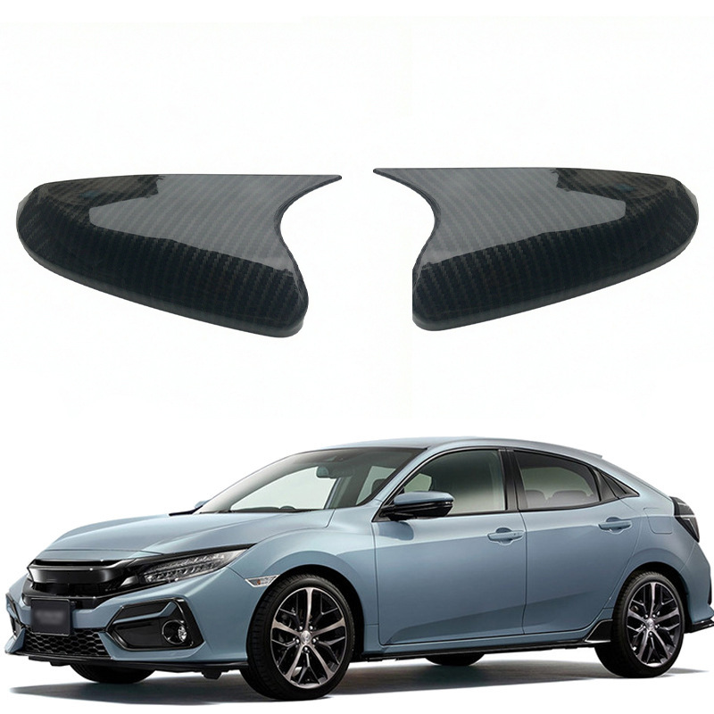 Suitable for 16-21 Honda Civic Fk7 Fk8 Black Rearview Mirror Cover Reversing Mirror Housing Cover
