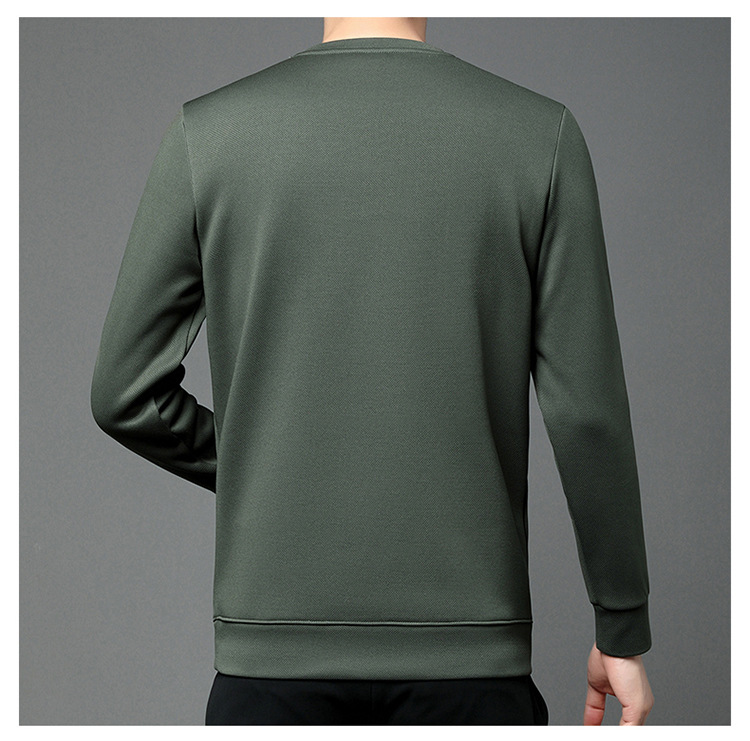 Men's Velvet Sweatshirt Round Neck Warm Casual Winter Pullover_voghion.com
