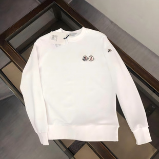 Spring and Autumn New Correct Version m Plus Classic Easiest for Match Embroidered Badge Long Sleeve Sweatshirt for Men and Women Same Style Casual Loose in