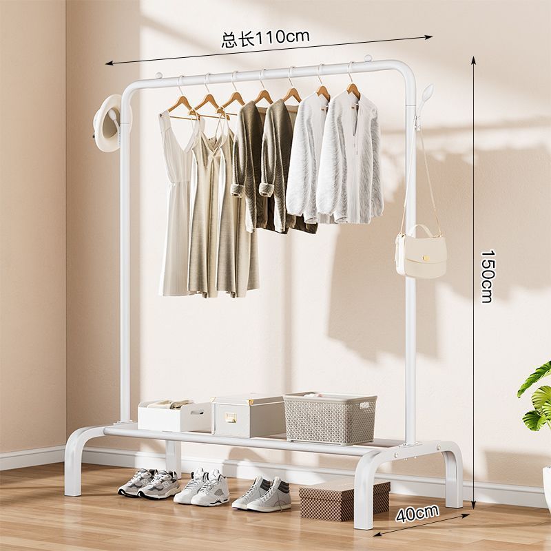 화이트 - 업그레이드된 단극 110cm + 옷걸이