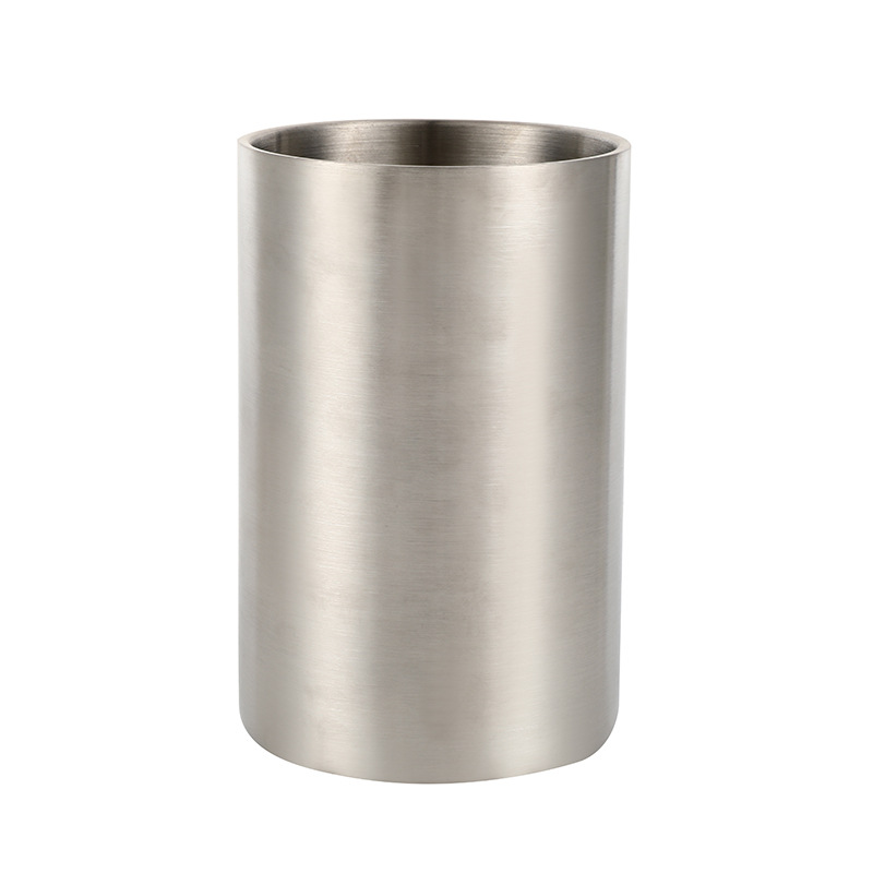 Manufacturer wholesale stainless steel ice bucket bar bucket double-layer insulation KTV beer red wine champagne bucket refrigerated bucket commercial