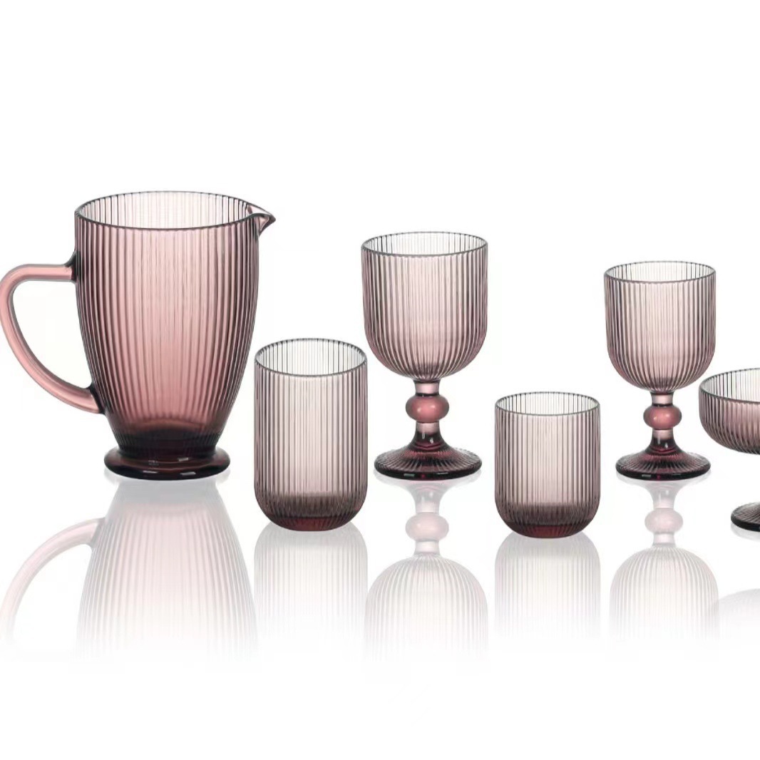 Color primario de rayas verticales espesado vaso de agua hotel taza de enjuague bucal taza de jugo taza de cepillo de dientes taza de cerveza taza de vino tinto